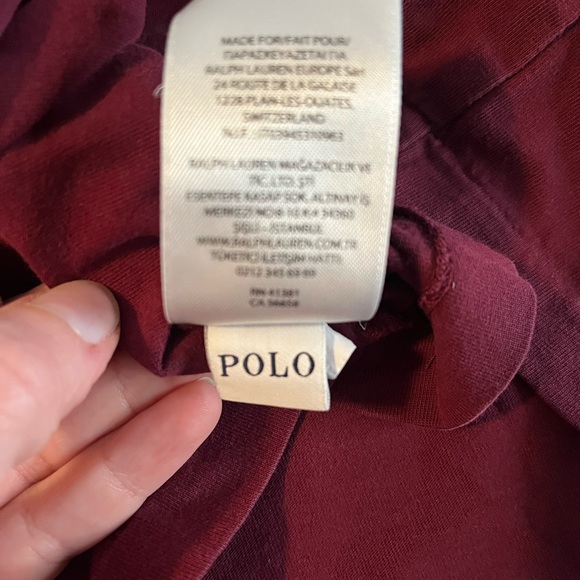 Polo by Ralph Lauren Maroon Short Sleeve Tee - Picture 7 of 9